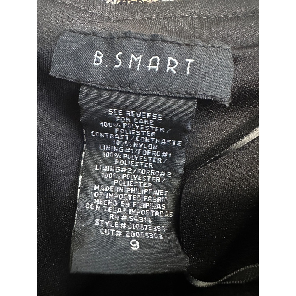Vintage Y2K B Smart Juniors Size‎ 9 Dress Mini Black White Sequin Cocktail HoCo - Picture 2 of 3